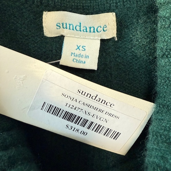 Sundance SONJA CASHMERE DRESS Evergreen Size XS - Picture 7 of 8